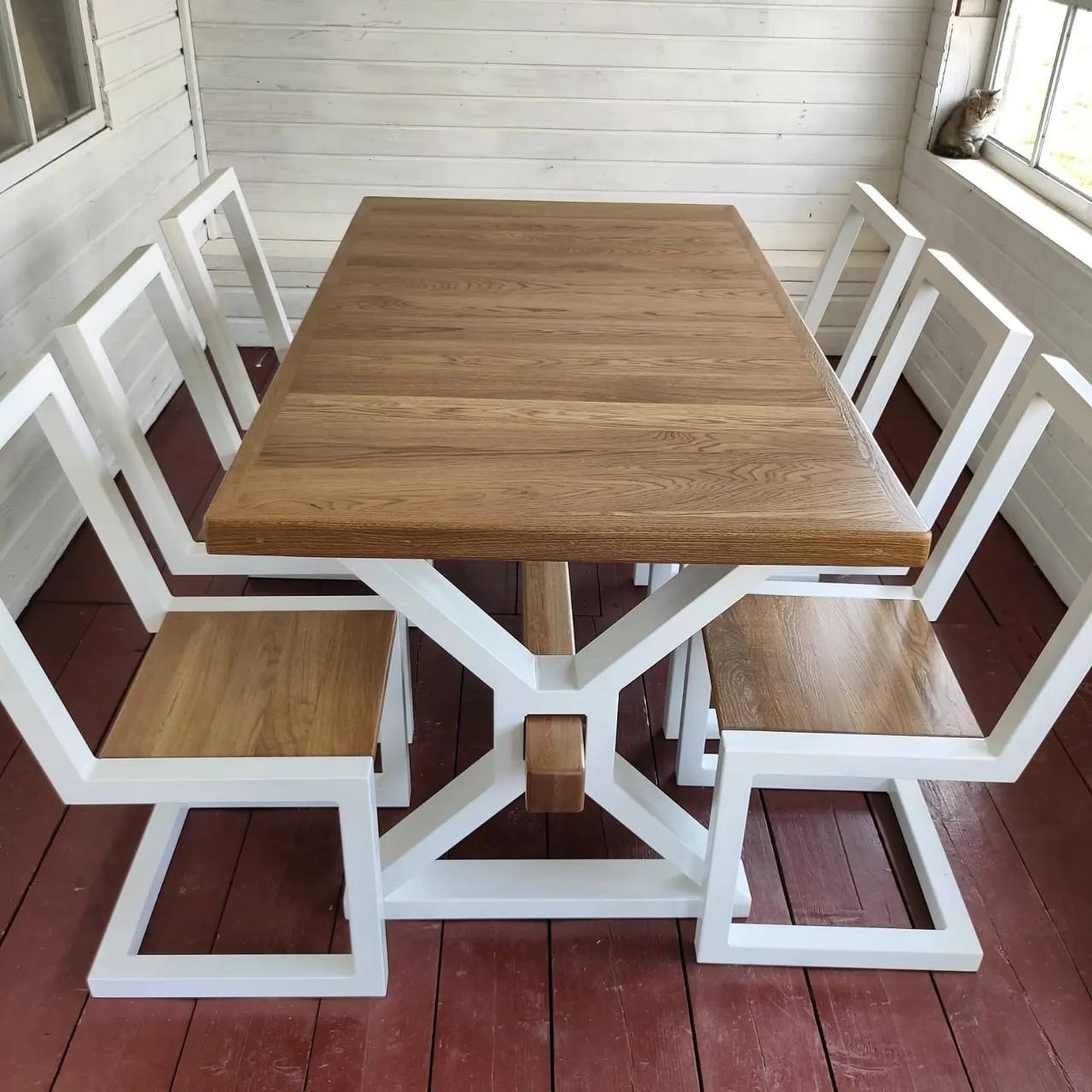 Обеденная группа (белый каркас)