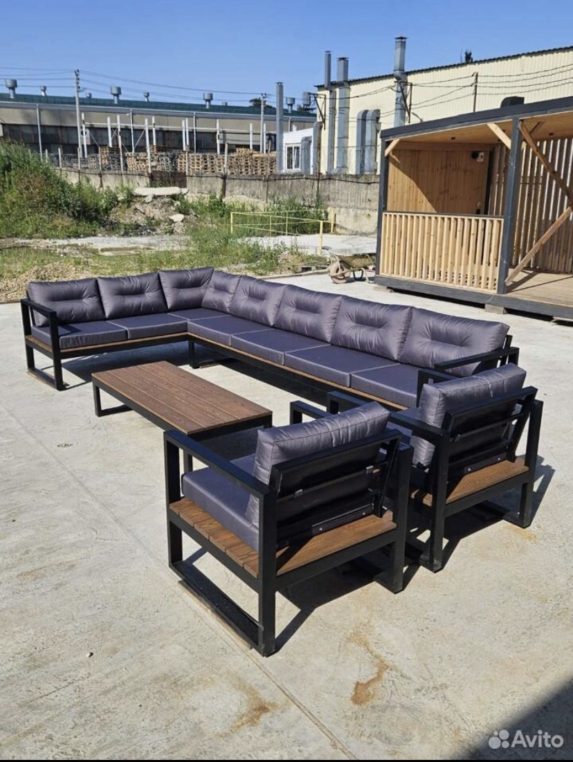 Уличный модульный комплект Loft со столом и креслами