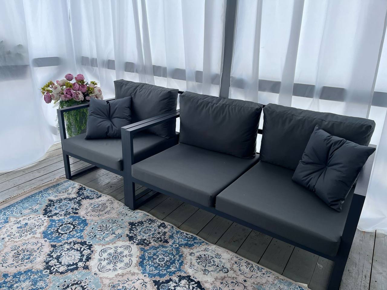 Уличный модульный диван Loft с подушками